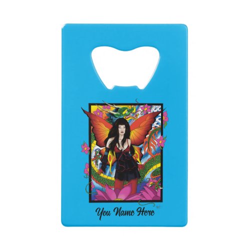 Lotus Fairy Chinese Water Dragon Credit Card Bottle Opener