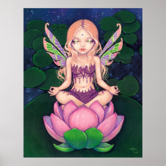 Lotus Fairy yoga fairy lily Art Print