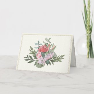 Lotus Floral Gouache Greeting Card