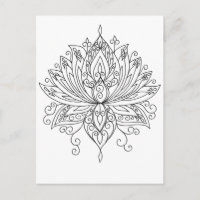 Lotus Floral Mandala Adult Coloring