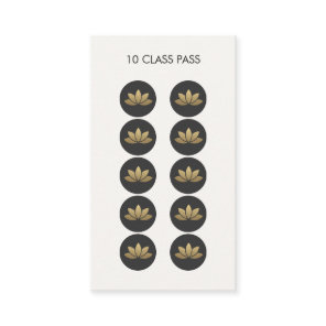 Lotus Flower 10 Class Pass Card