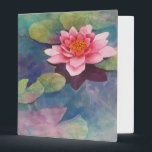 Lotus Flower 3 Ring Binder<br><div class="desc">Lotus flower design</div>