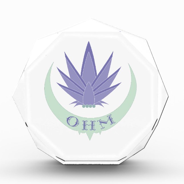 Lotus Flower Acrylic Award (Front)