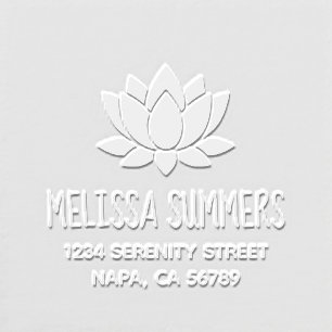 Lotus Flower Address Embosser