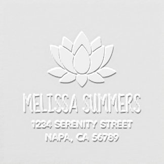 Lotus Flower Address Embosser