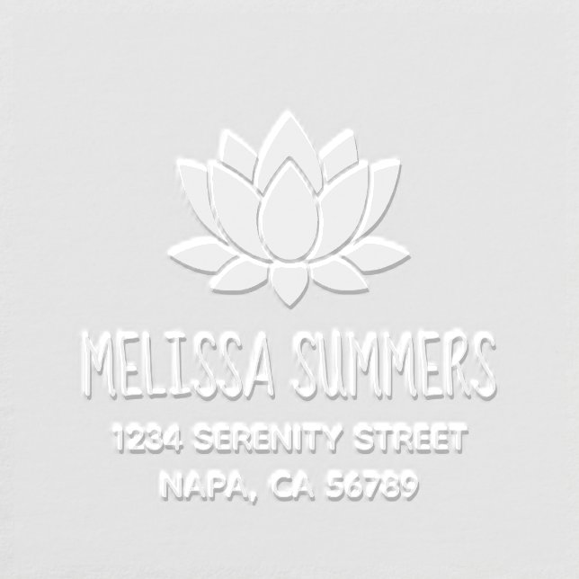 Lotus Flower Address Embosser (Design)