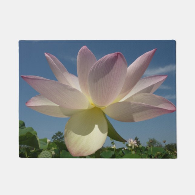 Lotus Flower and Blue Sky II Doormat (Front)