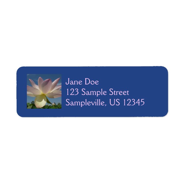 Lotus Flower and Blue Sky II Label (Front)