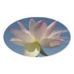 Lotus Flower and Blue Sky II Oval Sticker