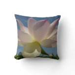 Lotus Flower and Blue Sky II Throw Pillow