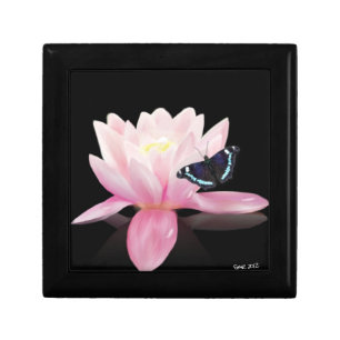 Lotus Flower and Butterfly Gift Box