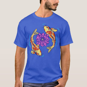 Lotus Flower and Koi Fishes T-Shirt