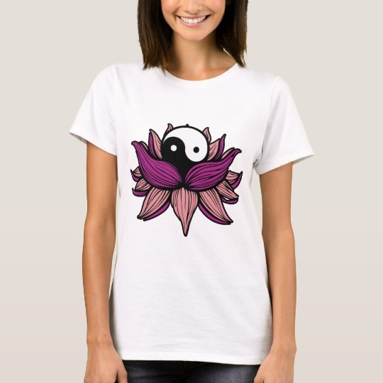 Lotus Flower and Yin Yang T-Shirt