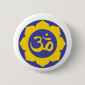 lotus flower - aum meditation pinback button