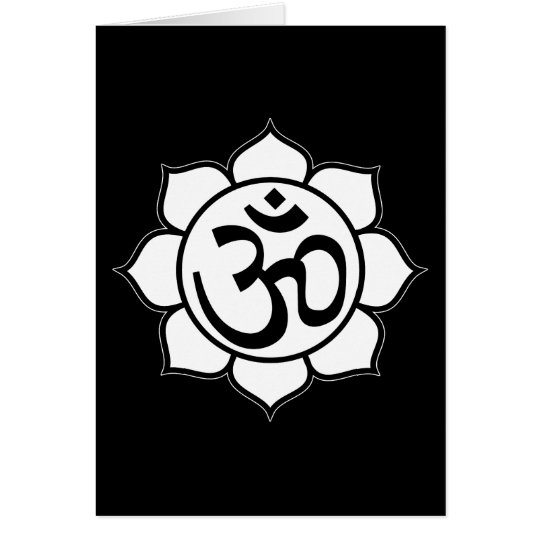 Lotus Flower Aum Symbol Card