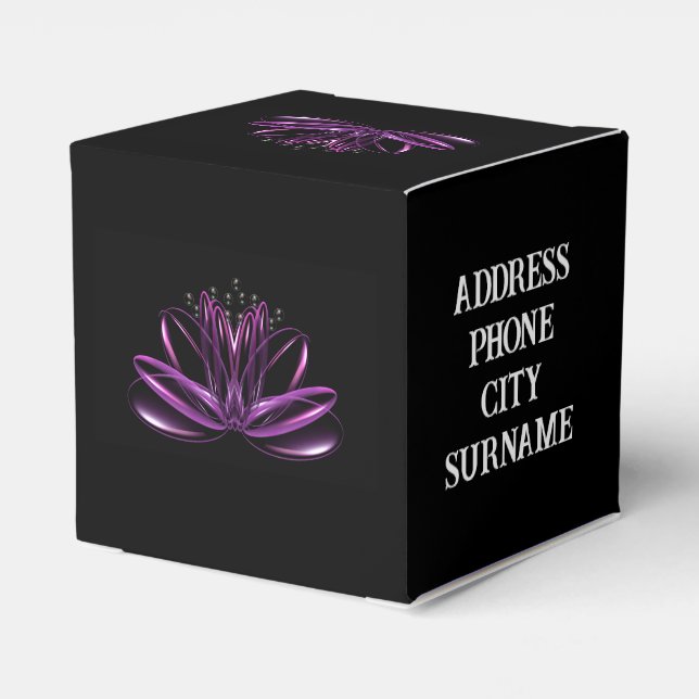 Lotus flower azure, background,Personalized Favor Boxes (Back Side)