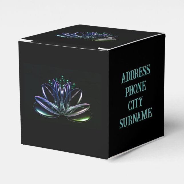 Lotus flower azure, background,Personalized Favor Boxes (Front Side)