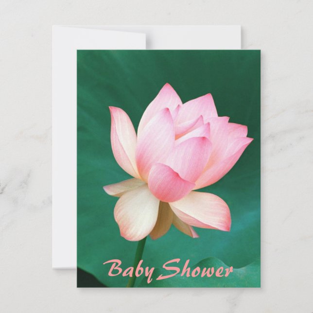 Lotus Flower Baby Shower Invitations (Front)