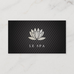 Lotus Flower Black Tiling Business Card