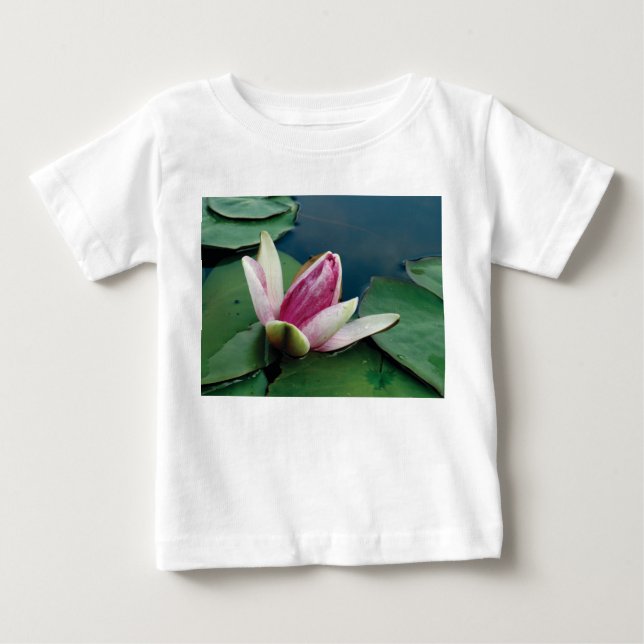 Lotus Flower Blossom Baby Jersey T-Shirt, White Baby T-Shirt (Front)