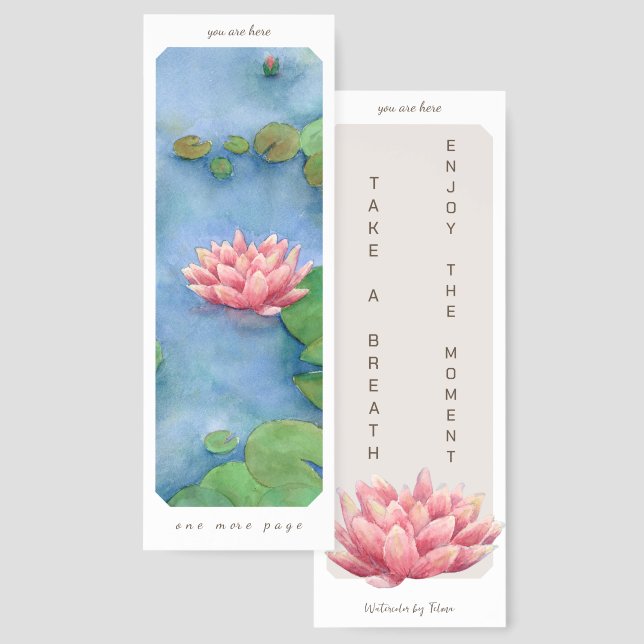 Lotus Flower  Bookmarks (Front & Back)