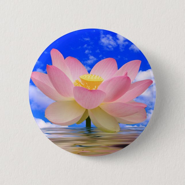 Lotus Flower Born in Water Button (Front)
