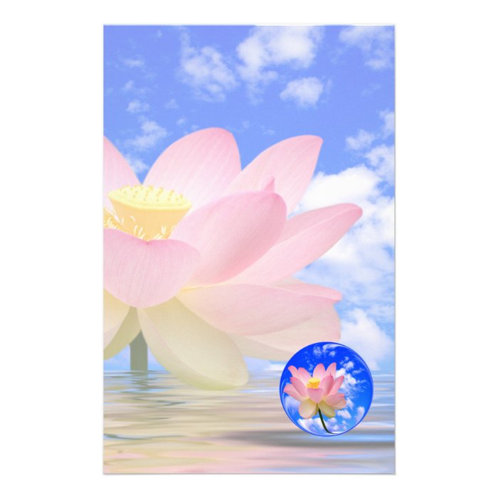 Lotus Flower Born in Water Customized Stationery