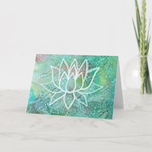 Lotus Flower Bright Positive Inspiring Card