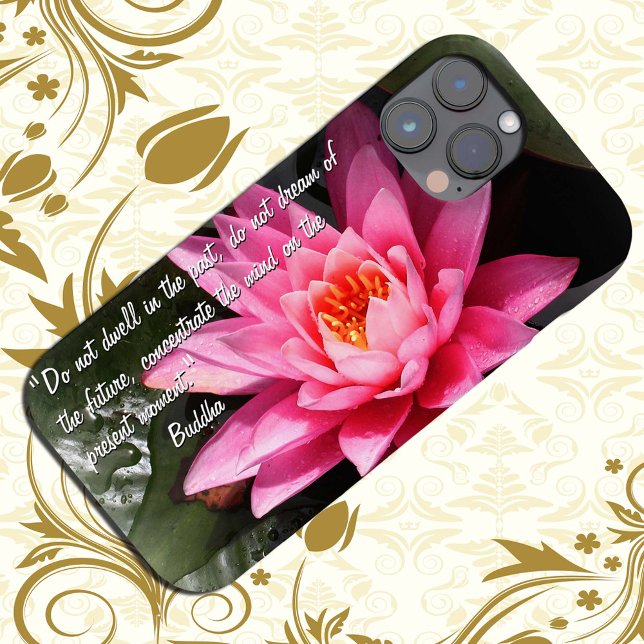 Lotus Flower & Buddha Quotes / Buddhism Case-Mate iPhone Case (Creator Uploaded)