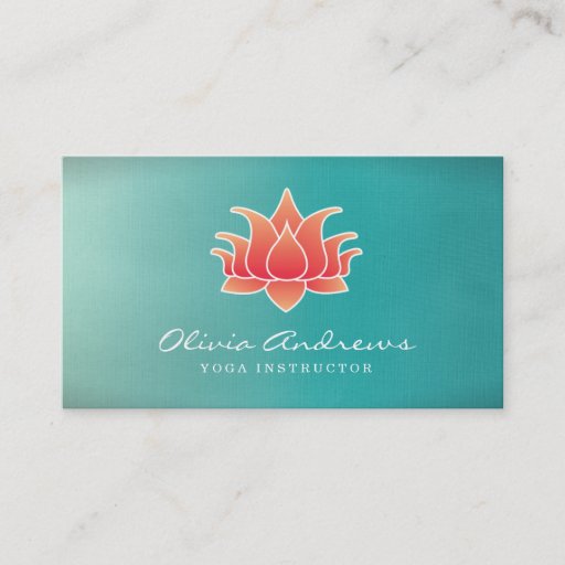 Customizable Lotus Flower Business Card