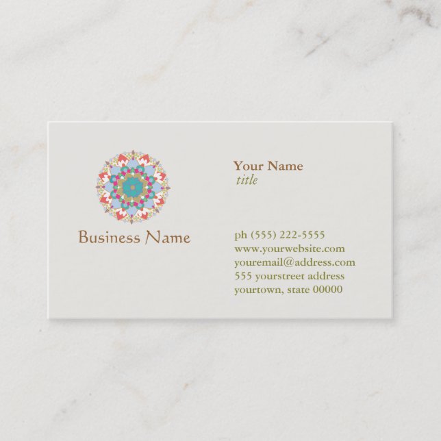 Lotus Flower Business Card (Front)