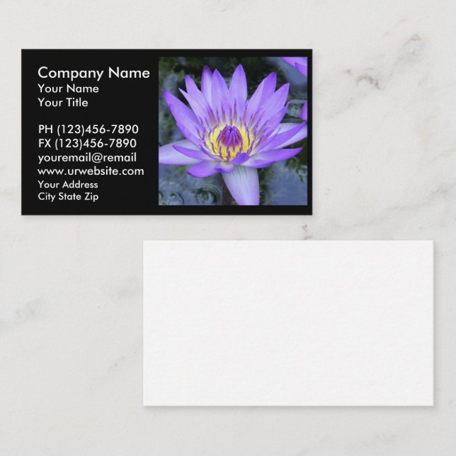 Lotus Flower Business Cards (Front/Back)
