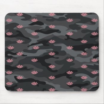 Lotus Flower Camouflage Mouse Pad by flopsock at Zazzle