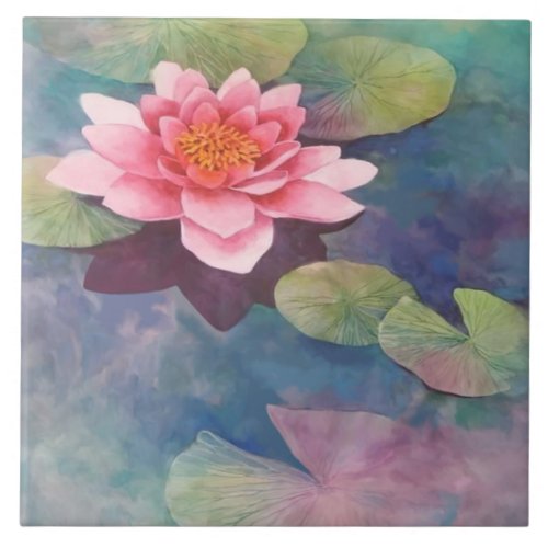 Lotus Flower Ceramic Tile