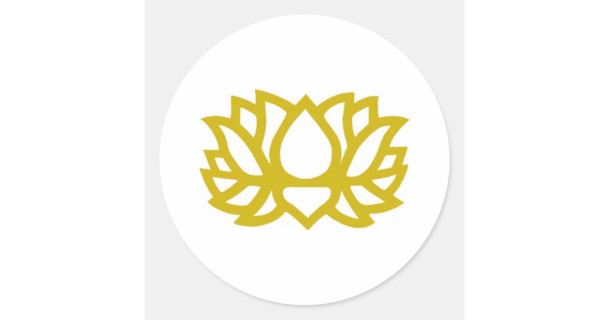 Lotus flower classic round sticker | Zazzle
