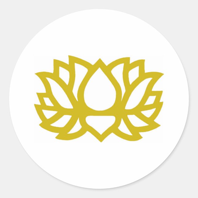 Lotus flower classic round sticker (Front)
