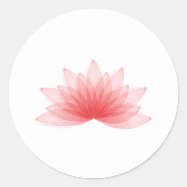Lotus flower classic round sticker | Zazzle