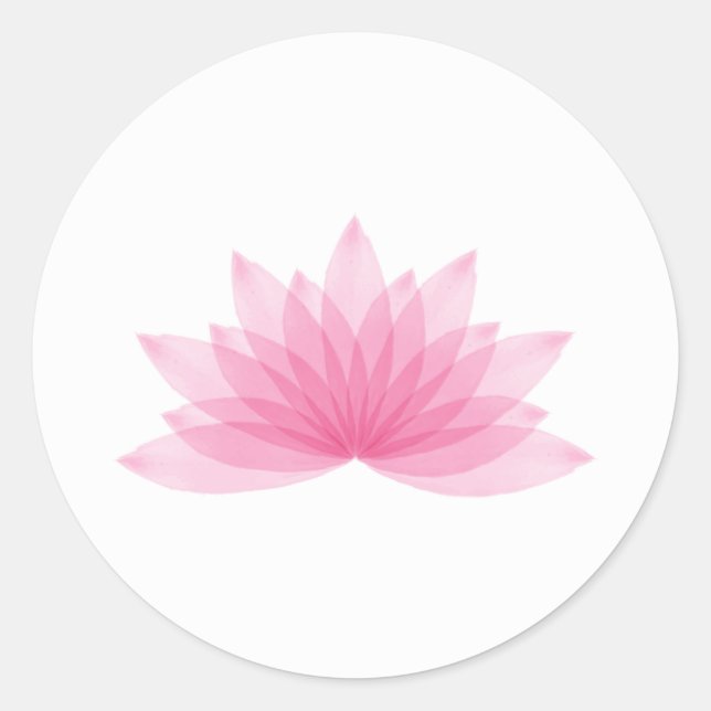 Lotus flower classic round sticker (Front)