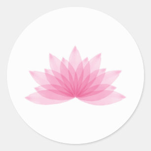 Lotus flower classic round sticker
