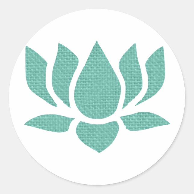 lotus flower classic round sticker (Front)
