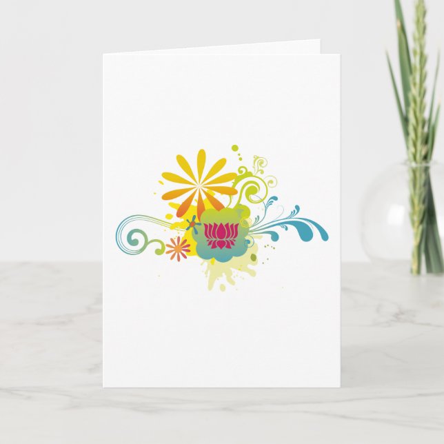 Lotus Flower Color Burst Card (Front)