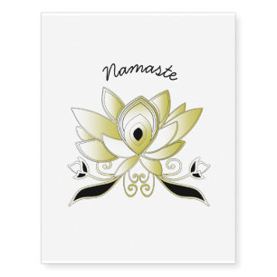 Lotus flower custom namaste tattoo