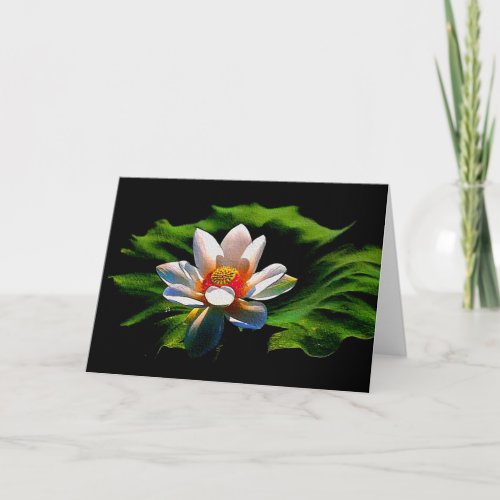 Lotus Flower design all occasions greeting card