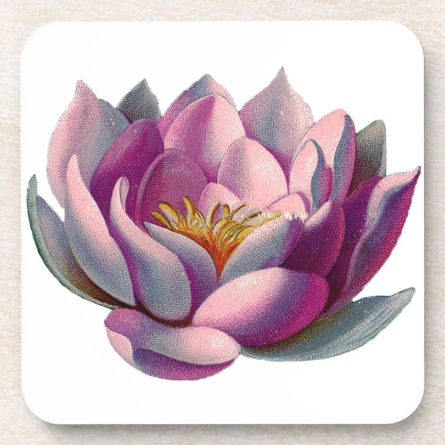 Lotus Flower Drink Coaster (Front)
