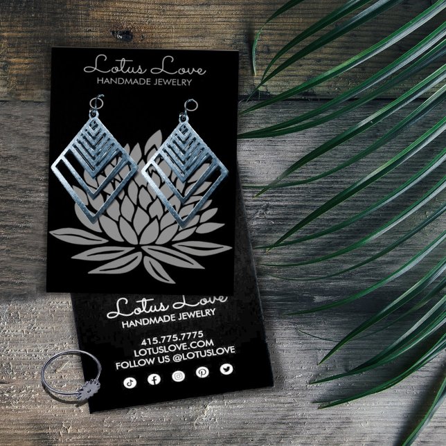 Lotus Flower Earring Necklace Jewelry Display Card (Creator Uploaded)
