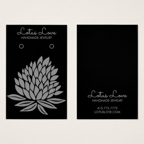 Lotus Flower Earring Necklace Jewelry Display Card