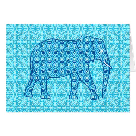 Lotus flower elephant - turquoise (Front Horizontal)