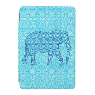 Lotus flower elephant - turquoise iPad mini cover