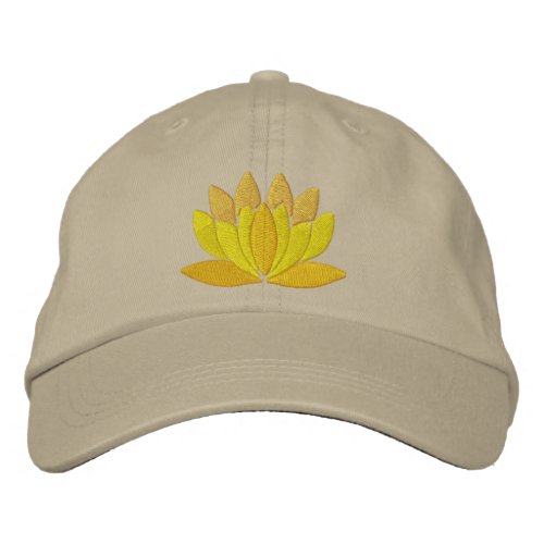 Lotus Flower Embroidered Baseball Hat