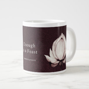 Lotus Flower Enough is a Feast Burgundy Giant Coff Giant Coffee Mug